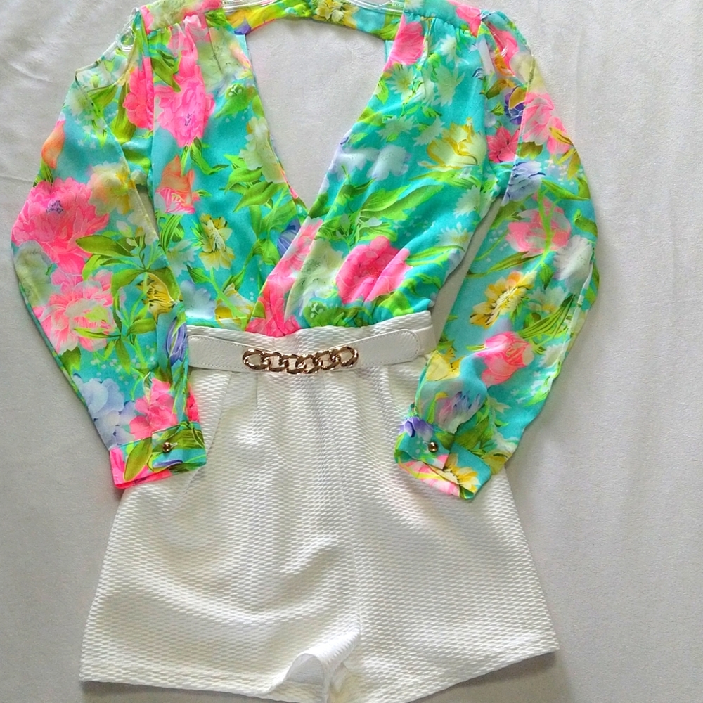 Cals Floral Shorts Jumper